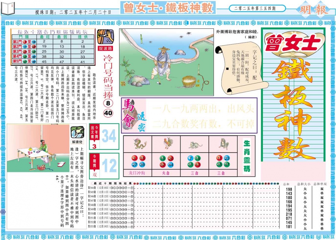 354期曾女士铁板神数A[图]