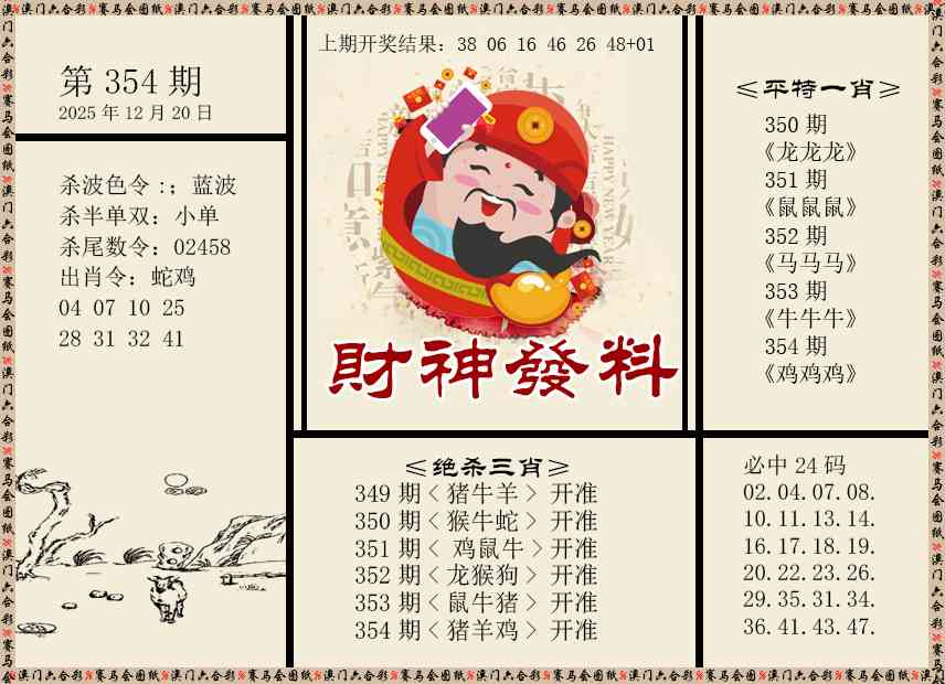 354期财神发料[图]