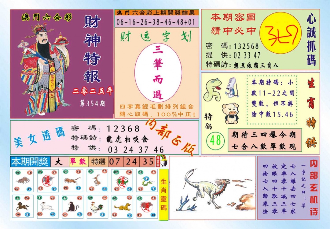 354期财神特报[图]