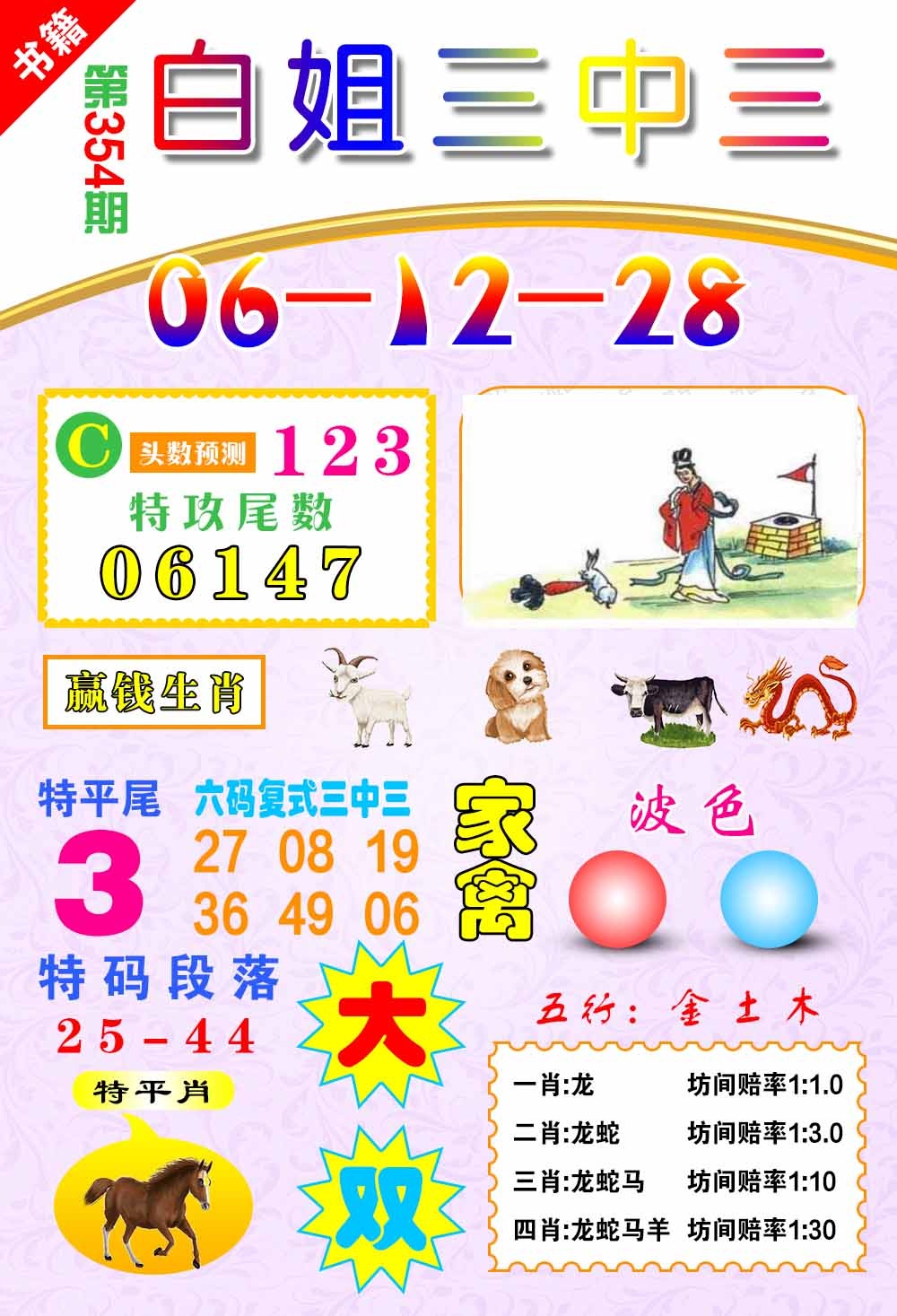 354期澳门白姐锦囊[图]