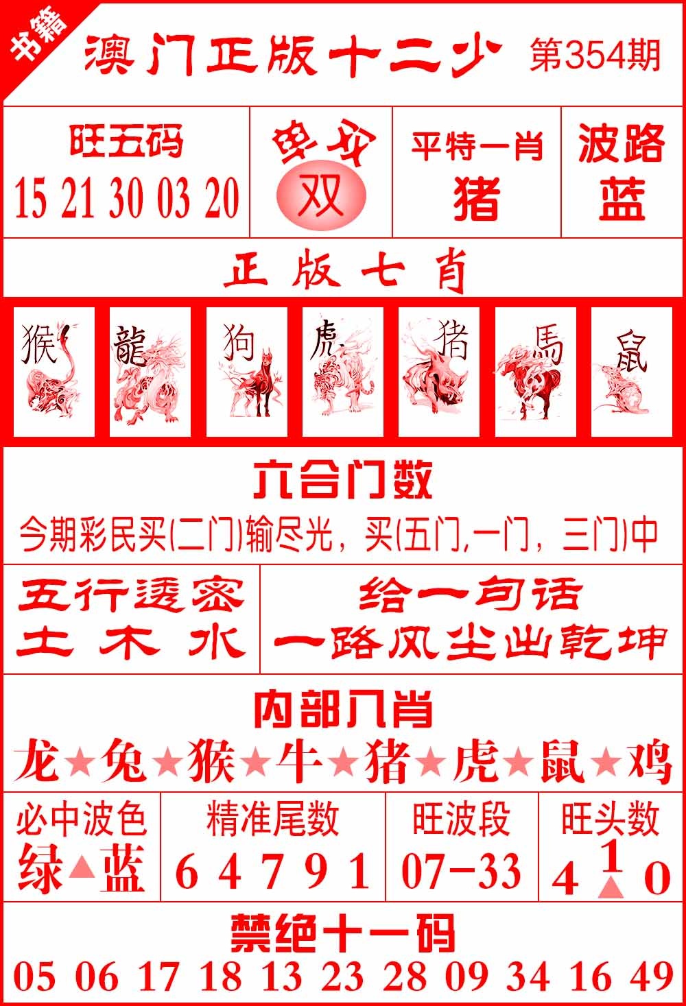 354期澳门十二少[图]