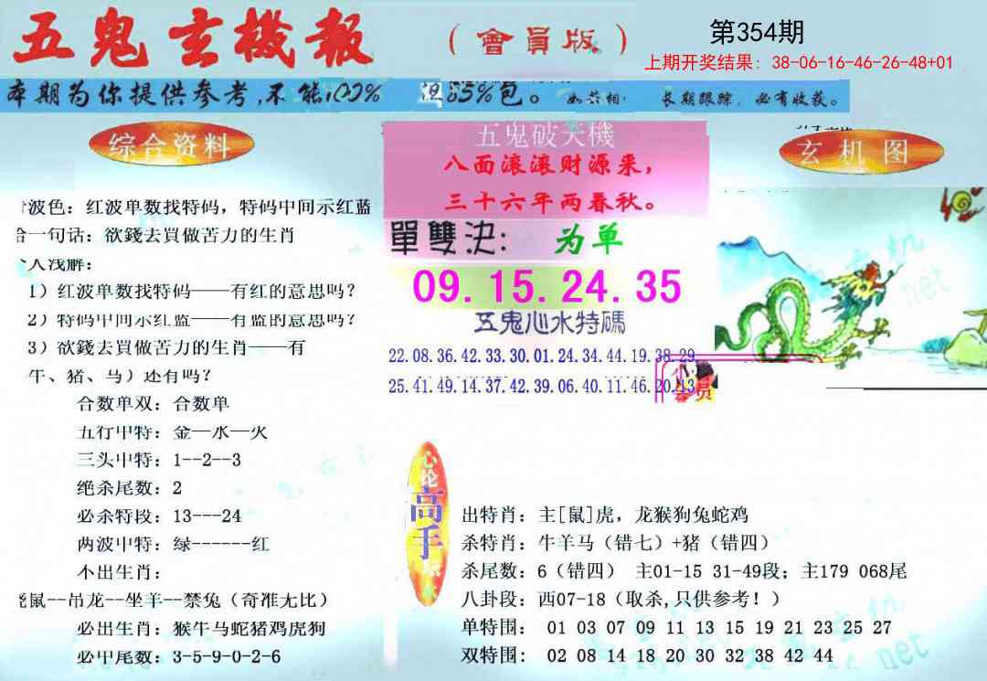 354期新五鬼玄机[图]